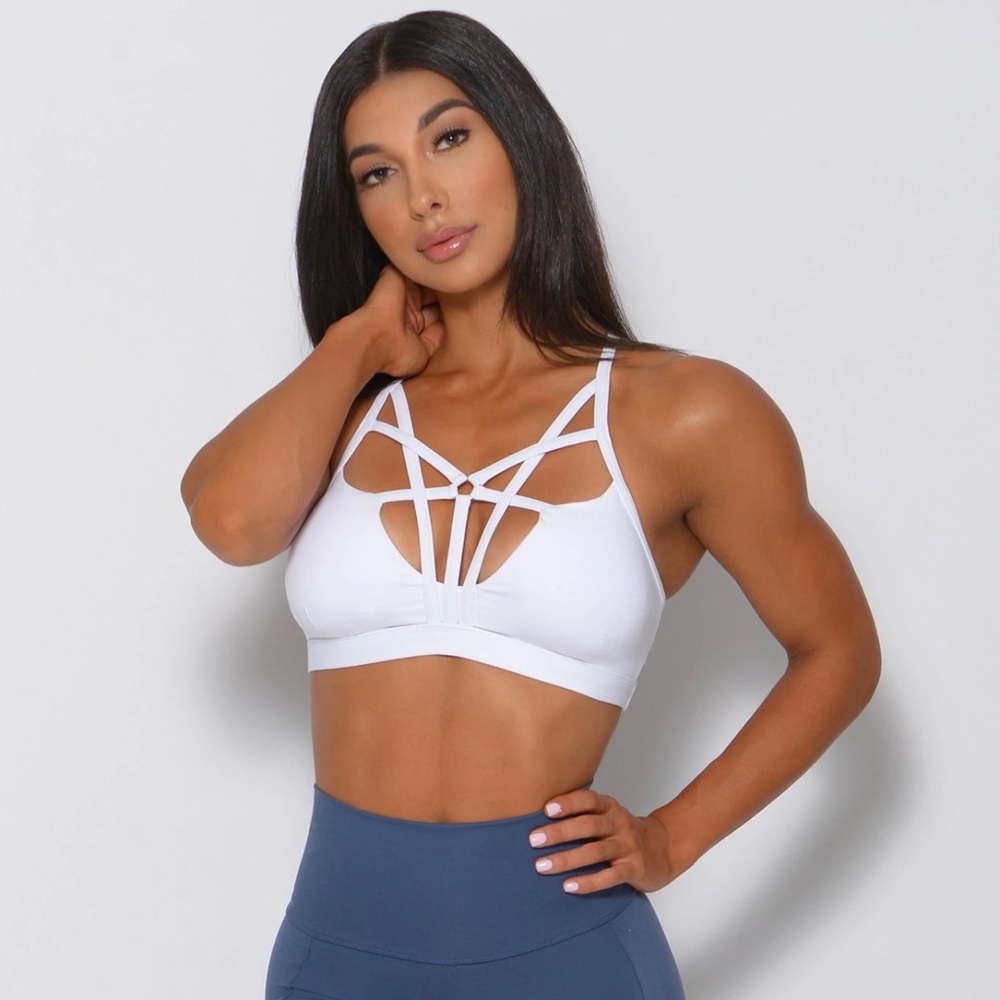 Bombshell Sportswear Envy Sports Bra in White